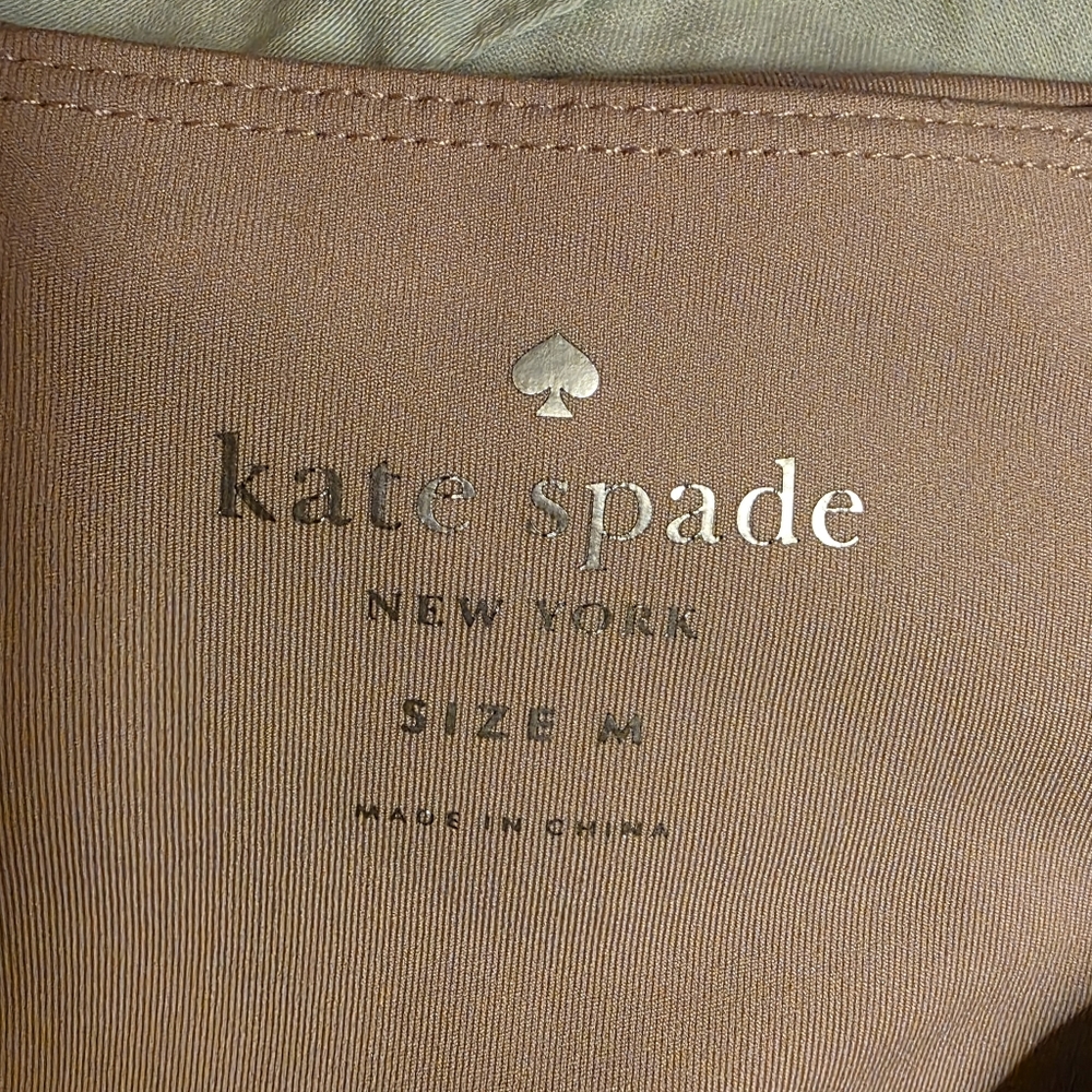 Kate Spade Grey,Cream And Pink Color Blocked Leggins Size M